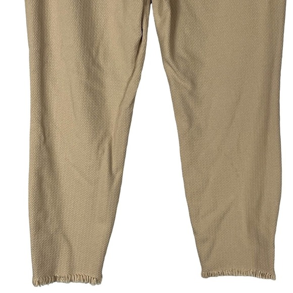 ALFANI DRESS‎ PANT SLACKS RAW HEM PULL ON ELASTIC WAIST SKINNY LEG BEIGE SIZE 10 - Picture 6 of 11